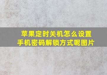 苹果定时关机怎么设置手机密码解锁方式呢图片