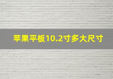 苹果平板10.2寸多大尺寸