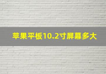 苹果平板10.2寸屏幕多大