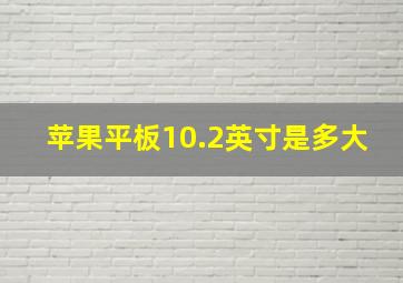 苹果平板10.2英寸是多大