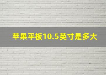 苹果平板10.5英寸是多大