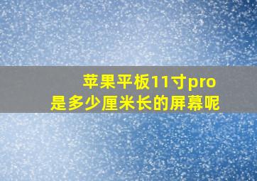 苹果平板11寸pro是多少厘米长的屏幕呢