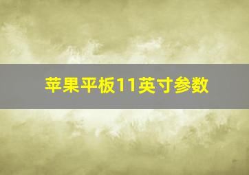 苹果平板11英寸参数