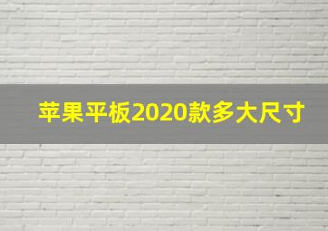 苹果平板2020款多大尺寸