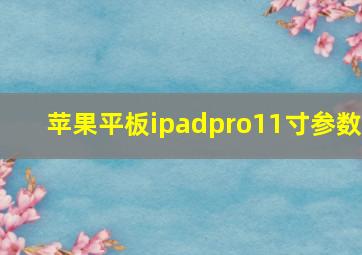 苹果平板ipadpro11寸参数