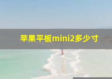 苹果平板mini2多少寸