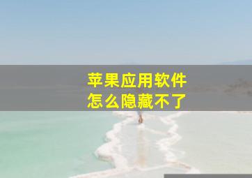 苹果应用软件怎么隐藏不了