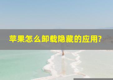 苹果怎么卸载隐藏的应用?