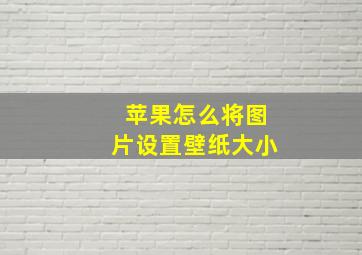 苹果怎么将图片设置壁纸大小