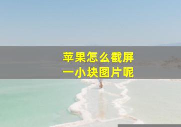 苹果怎么截屏一小块图片呢