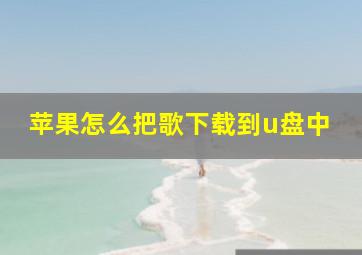 苹果怎么把歌下载到u盘中