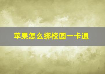 苹果怎么绑校园一卡通