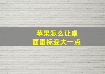 苹果怎么让桌面图标变大一点