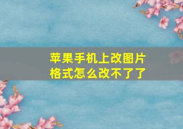 苹果手机上改图片格式怎么改不了了