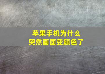 苹果手机为什么突然画面变颜色了