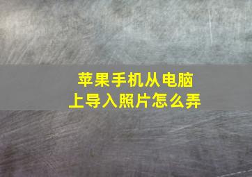 苹果手机从电脑上导入照片怎么弄