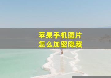 苹果手机图片怎么加密隐藏