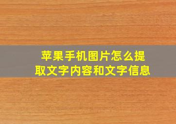 苹果手机图片怎么提取文字内容和文字信息