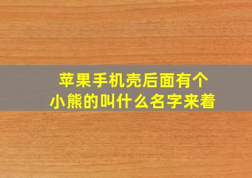 苹果手机壳后面有个小熊的叫什么名字来着