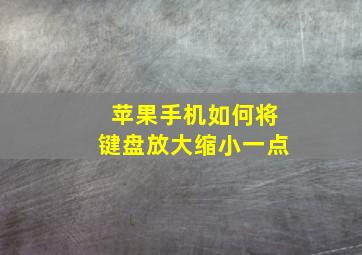 苹果手机如何将键盘放大缩小一点