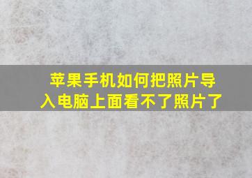 苹果手机如何把照片导入电脑上面看不了照片了