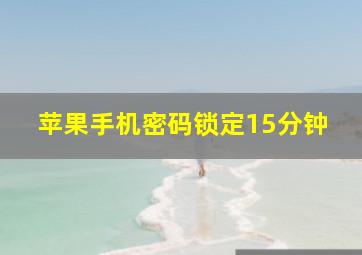 苹果手机密码锁定15分钟