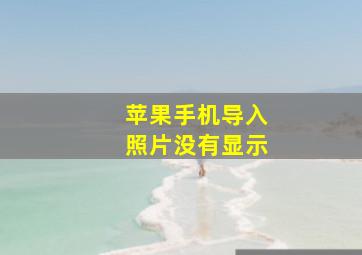 苹果手机导入照片没有显示