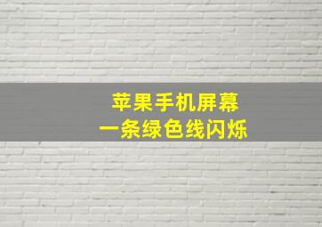 苹果手机屏幕一条绿色线闪烁