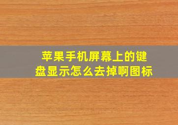 苹果手机屏幕上的键盘显示怎么去掉啊图标