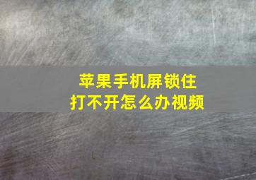 苹果手机屏锁住打不开怎么办视频