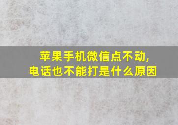 苹果手机微信点不动,电话也不能打是什么原因