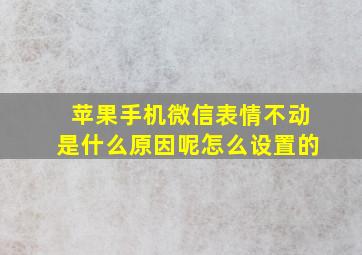 苹果手机微信表情不动是什么原因呢怎么设置的