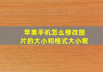 苹果手机怎么修改图片的大小和格式大小呢