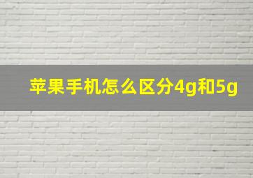 苹果手机怎么区分4g和5g