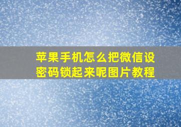 苹果手机怎么把微信设密码锁起来呢图片教程