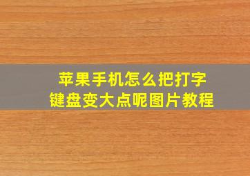 苹果手机怎么把打字键盘变大点呢图片教程