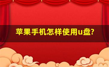 苹果手机怎样使用u盘?