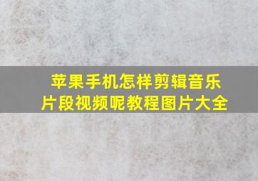 苹果手机怎样剪辑音乐片段视频呢教程图片大全