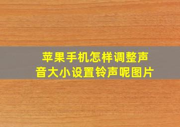 苹果手机怎样调整声音大小设置铃声呢图片