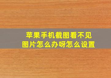 苹果手机截图看不见图片怎么办呀怎么设置