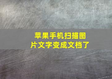 苹果手机扫描图片文字变成文档了