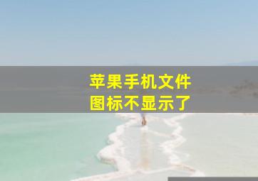 苹果手机文件图标不显示了