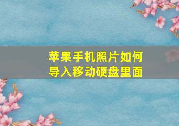 苹果手机照片如何导入移动硬盘里面