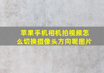 苹果手机相机拍视频怎么切换摄像头方向呢图片