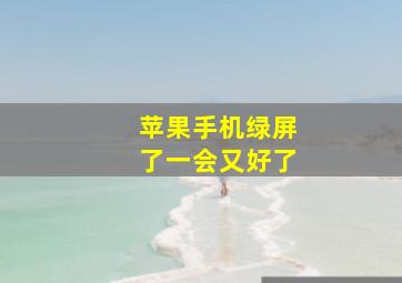 苹果手机绿屏了一会又好了