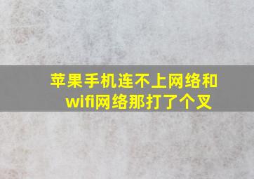 苹果手机连不上网络和wifi网络那打了个叉