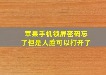 苹果手机锁屏密码忘了但是人脸可以打开了