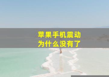 苹果手机震动为什么没有了