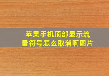 苹果手机顶部显示流量符号怎么取消啊图片