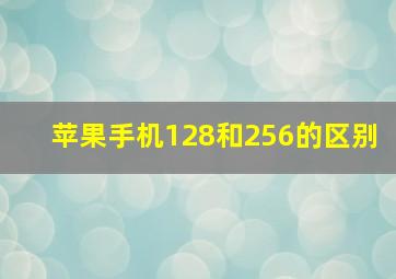 苹果手机128和256的区别